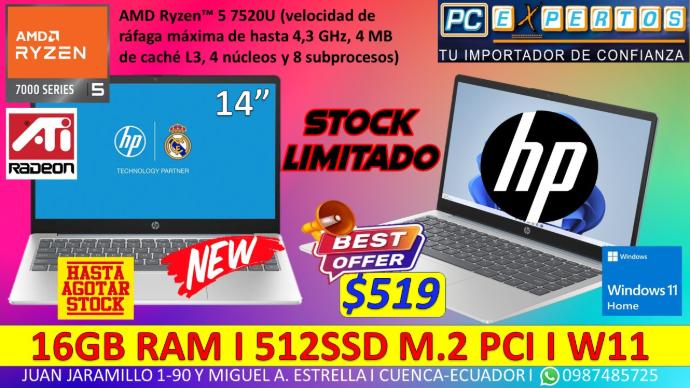HP RYZEN 5 FULL 14"