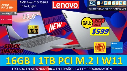 LENOVO RYZEN 5 SERIE 7MIL