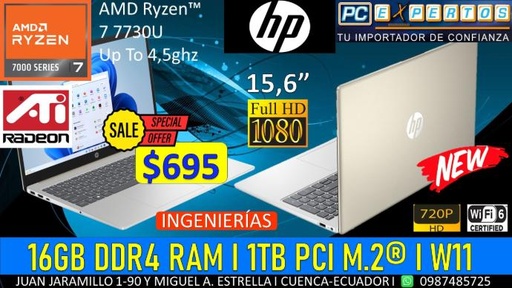 HP RYZEN 7 SERIE 7MIL