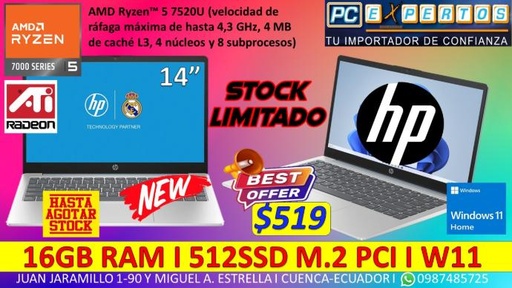 HP RYZEN 5 FULL 14"